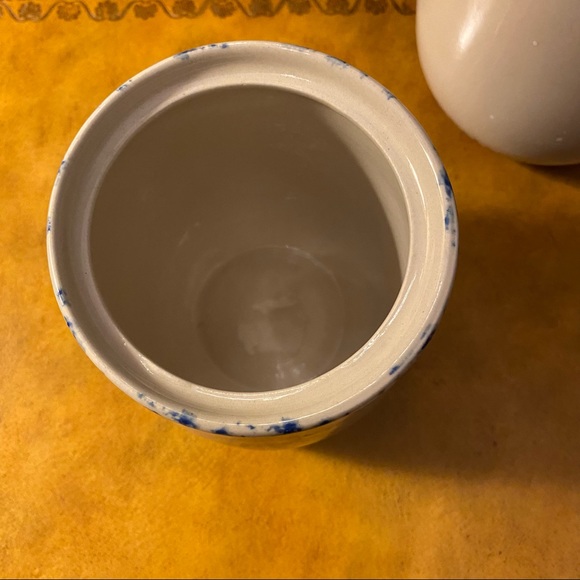 Set of 3 Vintage Tienshan Folk Craft Cottage Sponge Ware Ceramic Boho Jars - Picture 9 of 11